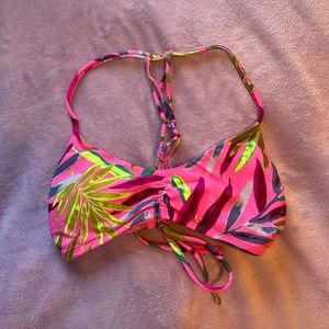 tropical pink swimsuit